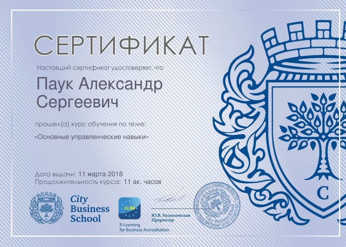 Сертификат 1