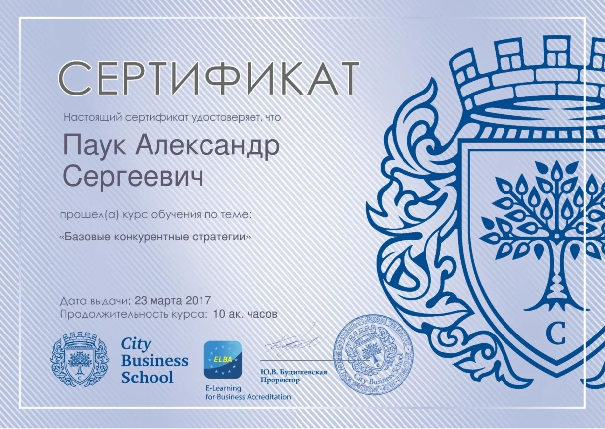 Сертификат 2